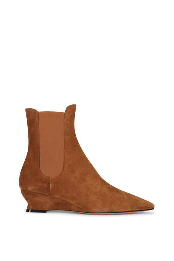 Le Monde Béryl Camille Taupe Suede Wedge Bootie, 40mm - view 2