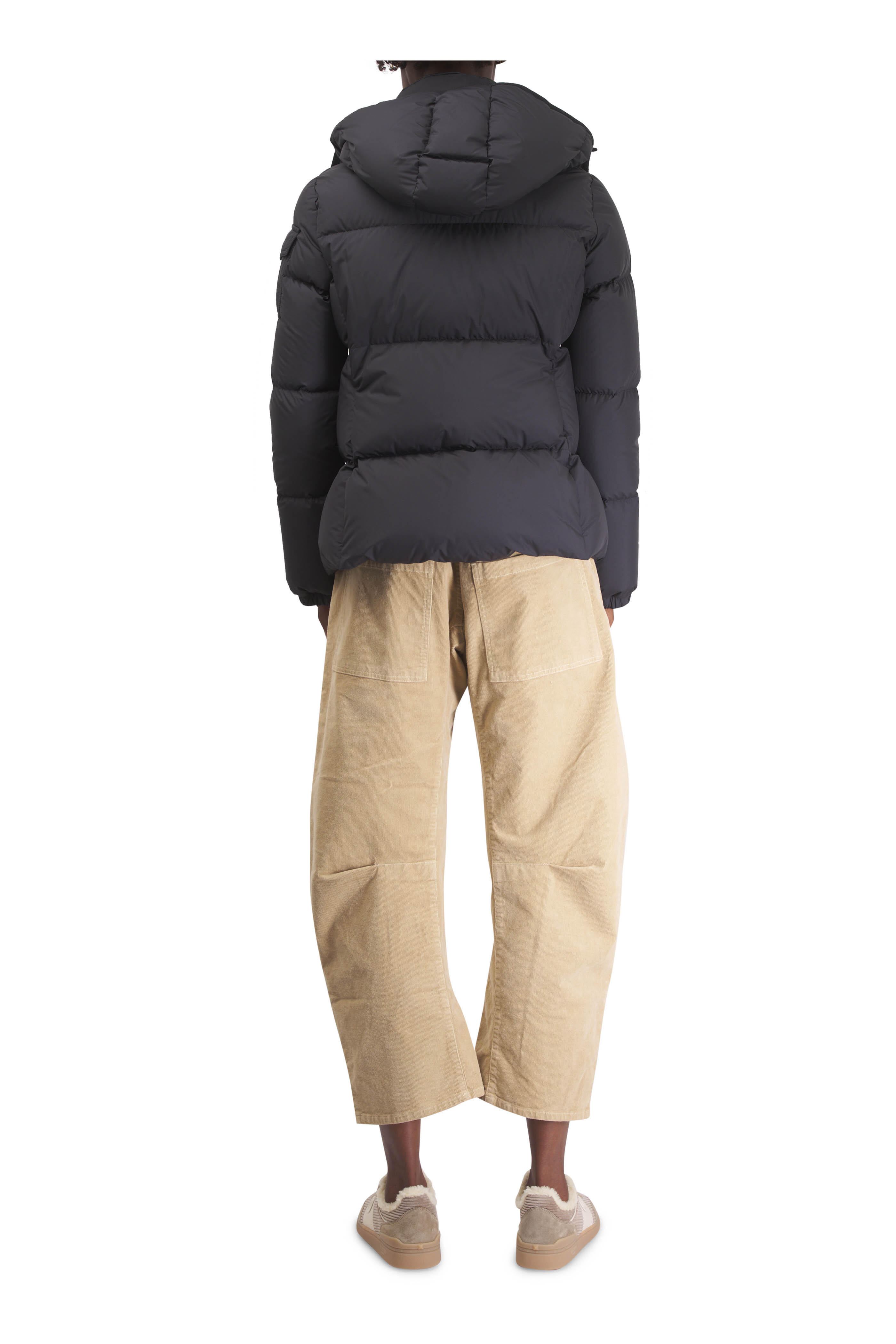 Nili Lotan - Shon Neutral Corduroy Curved Pant