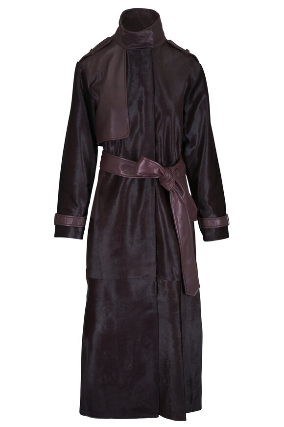 TWP Forget Me Not Deep Red Belted Coat - view 1