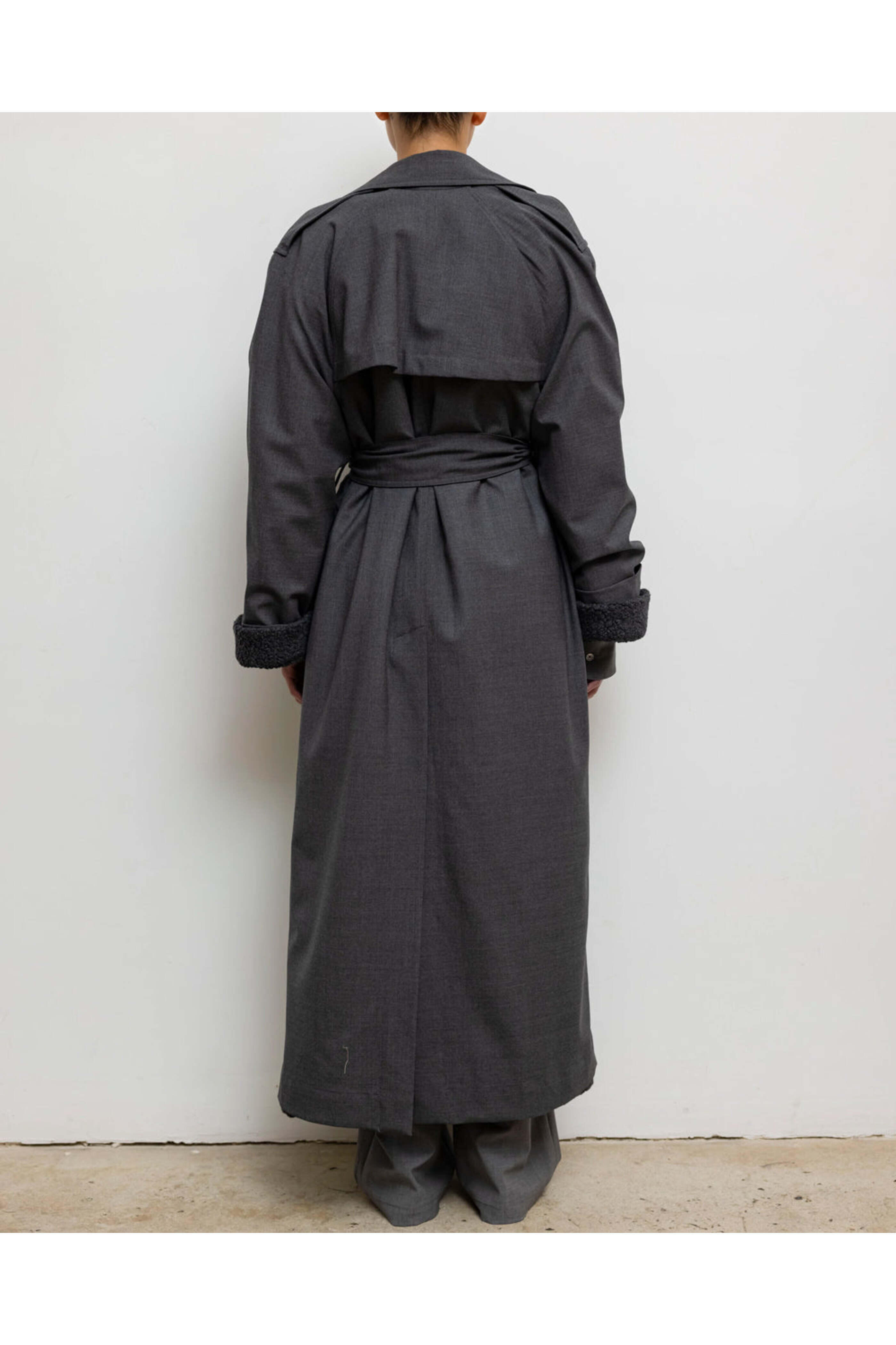 Leset - Charcoal Melange Jane Trench Coat