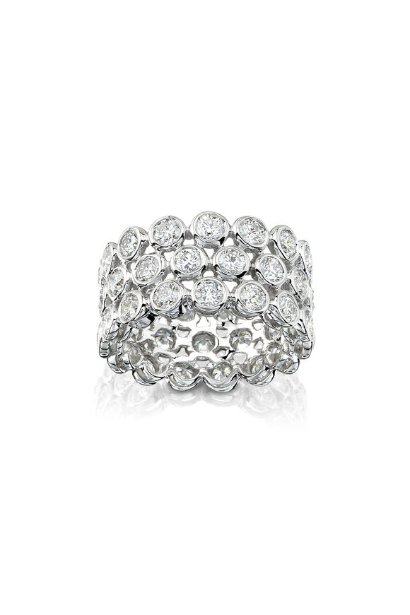 Aaron Henry Three Row Diamond Seasons Ring - view 1