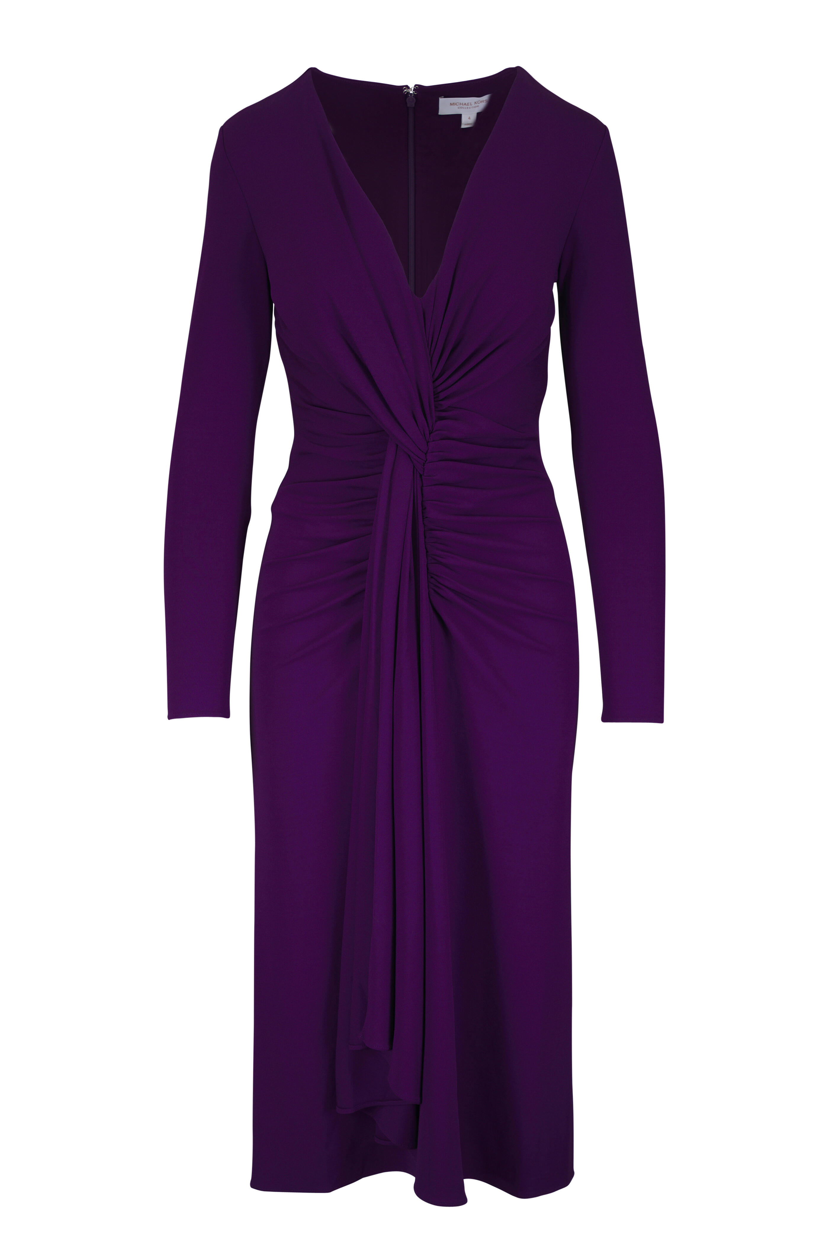 Michael Kors Collection - Amethyst Stretch Matte Jersey Sarong Dress - view 1