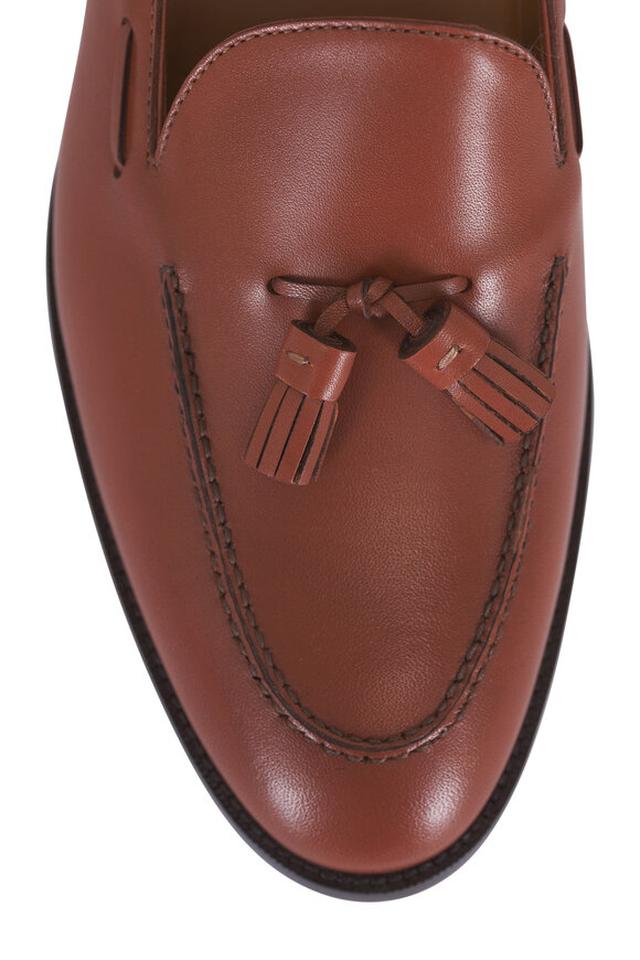 Loro Piana Glazed Honey Tassel Leather Loafer, 30mm - view 4