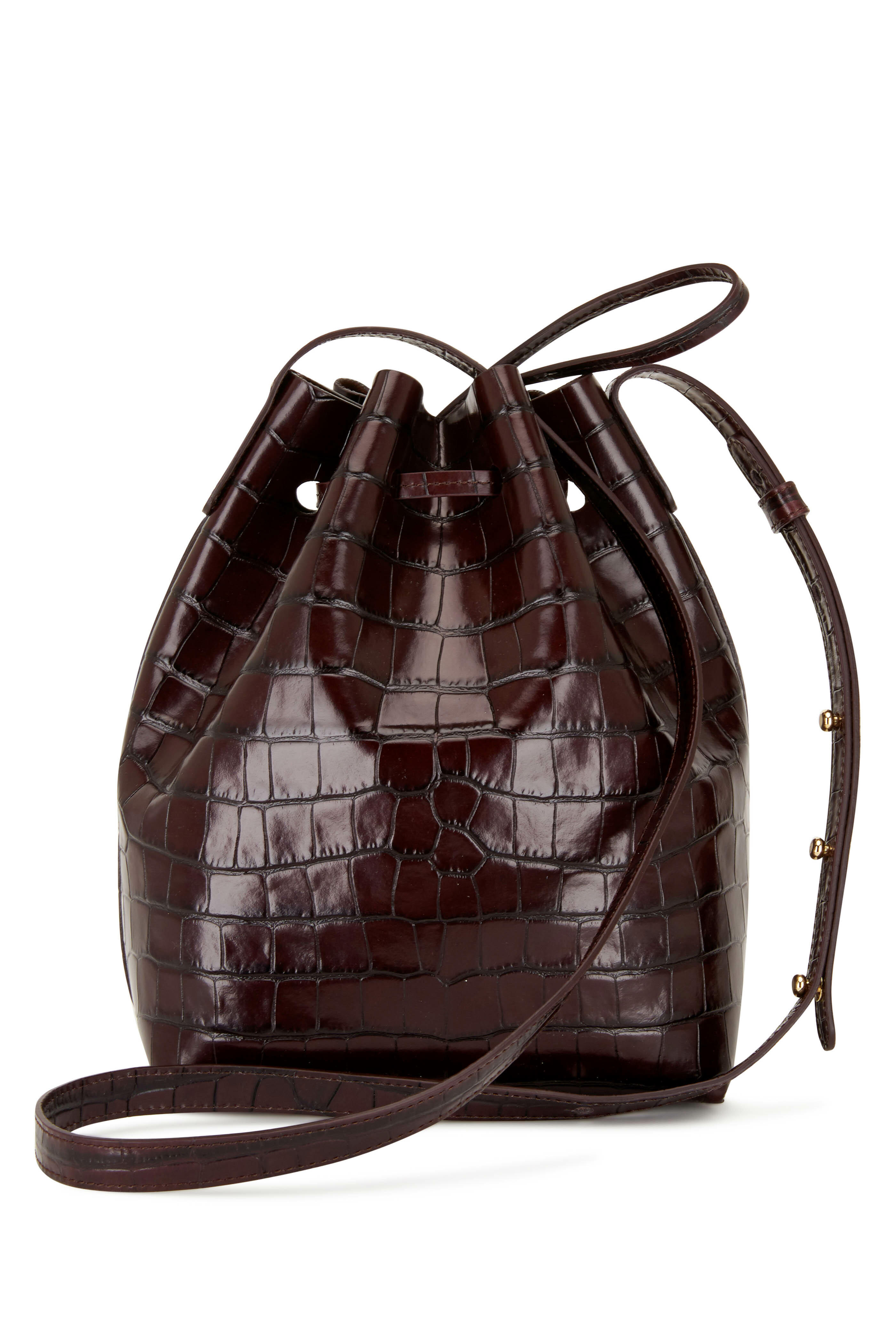 Bucket leather crossbody bag Mansur Gavriel Camel in Leather - 27342493