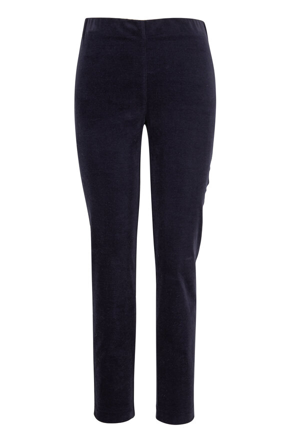 D.Exterior - Navy Velvet Pull-On Pant 