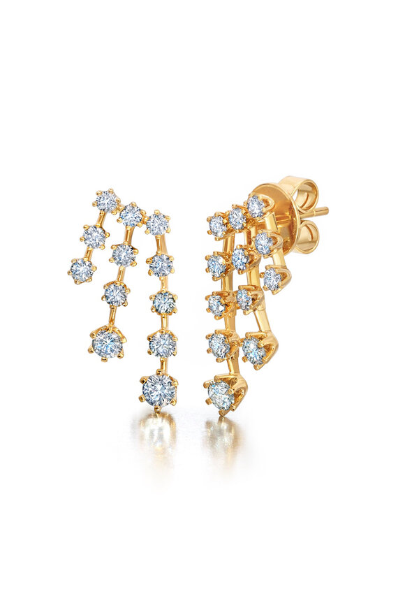 Graziela Gems - Floating Diamond Fall Earrings
