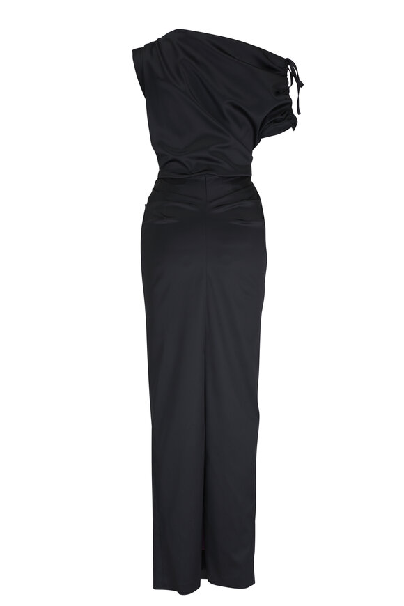 Talbot Runhof - Black Satin Gown