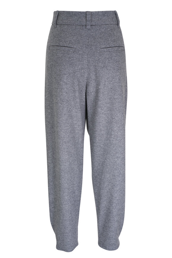 Brunello Cucinelli - Gray Cashmere Relaxed Leg Pant