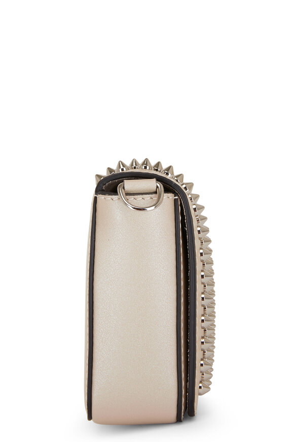 Christian Louboutin - Zoom Nude Leather Studded Small Crossbody Bag