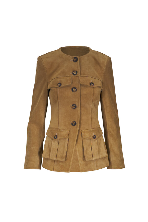 【関税&送料込】Brunello Cucinelli Beige Double-Breasted Jac Brunello Cucinelli - Oat Double Breasted Blazer with Pocket