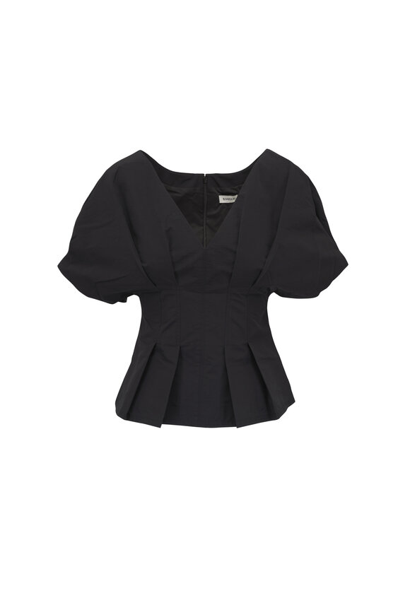 Simkhai Rozen Black Peplum Top