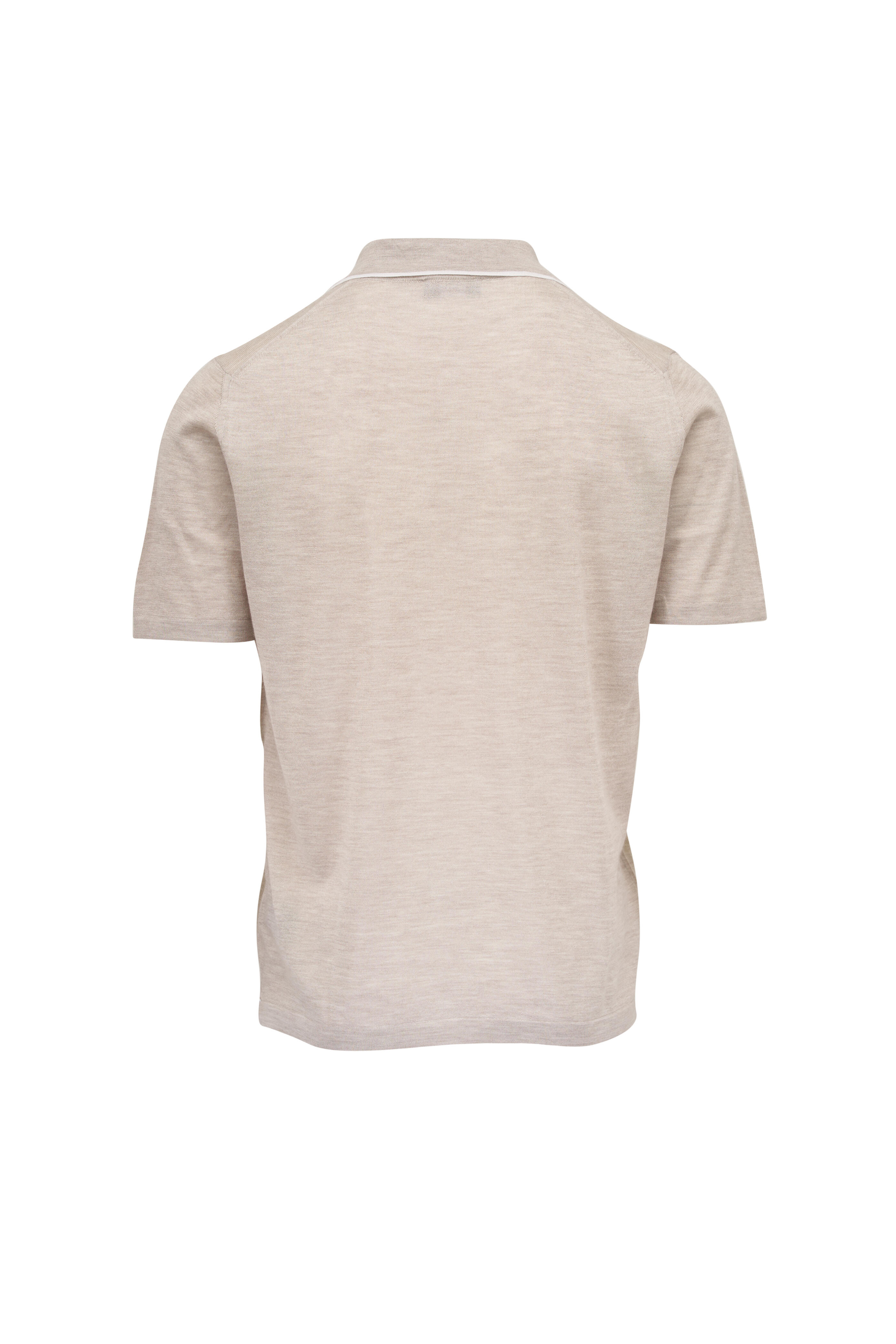 Fedeli - Mushroom Cashmere & Silk Polo