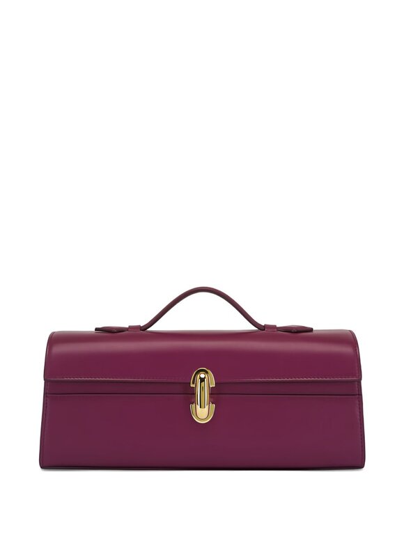 Savette Slim Symmetry Plum Leather Pochette - view 7