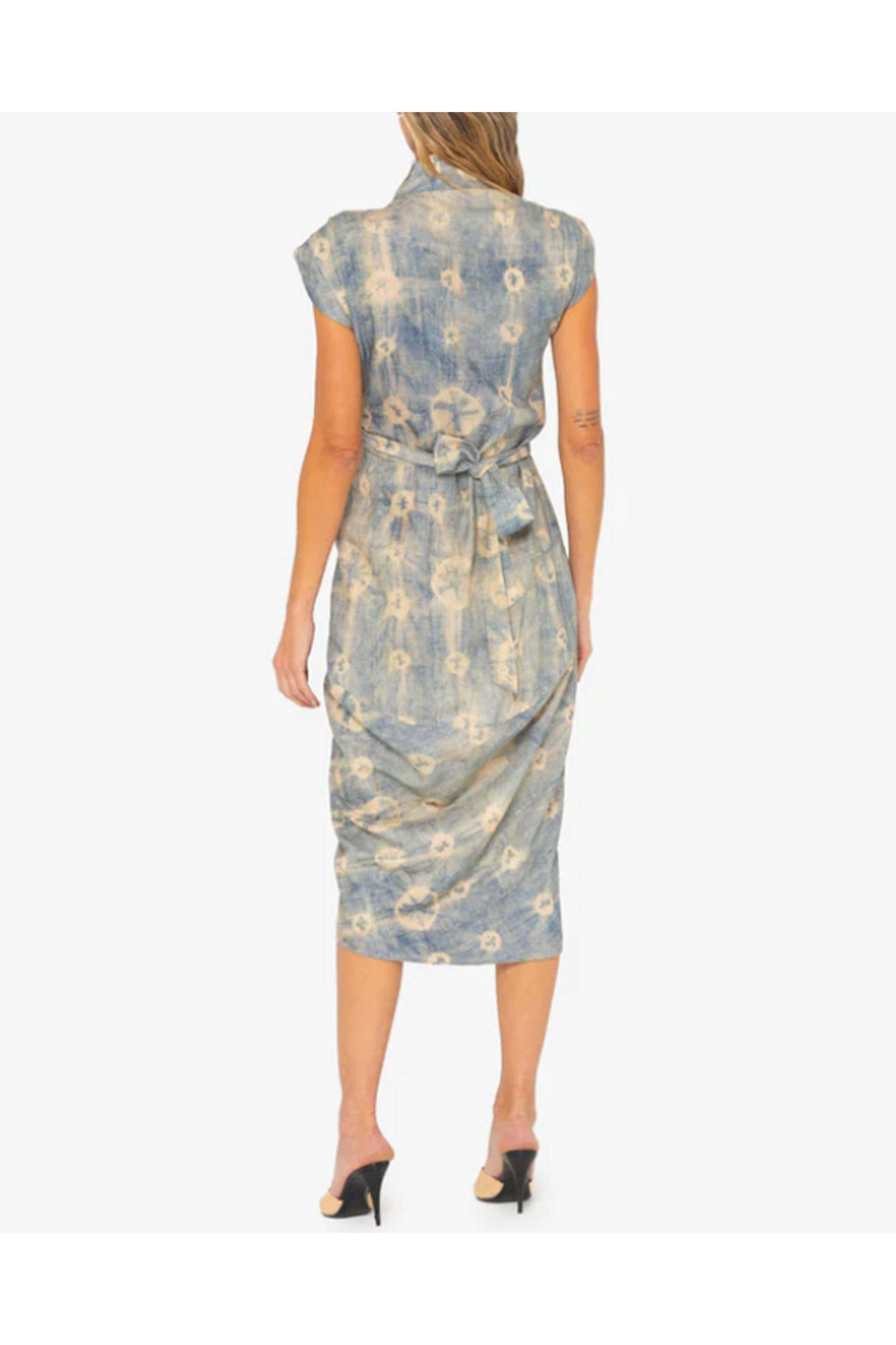 Just Bee Queen - Blue Shibori Alivia Dress