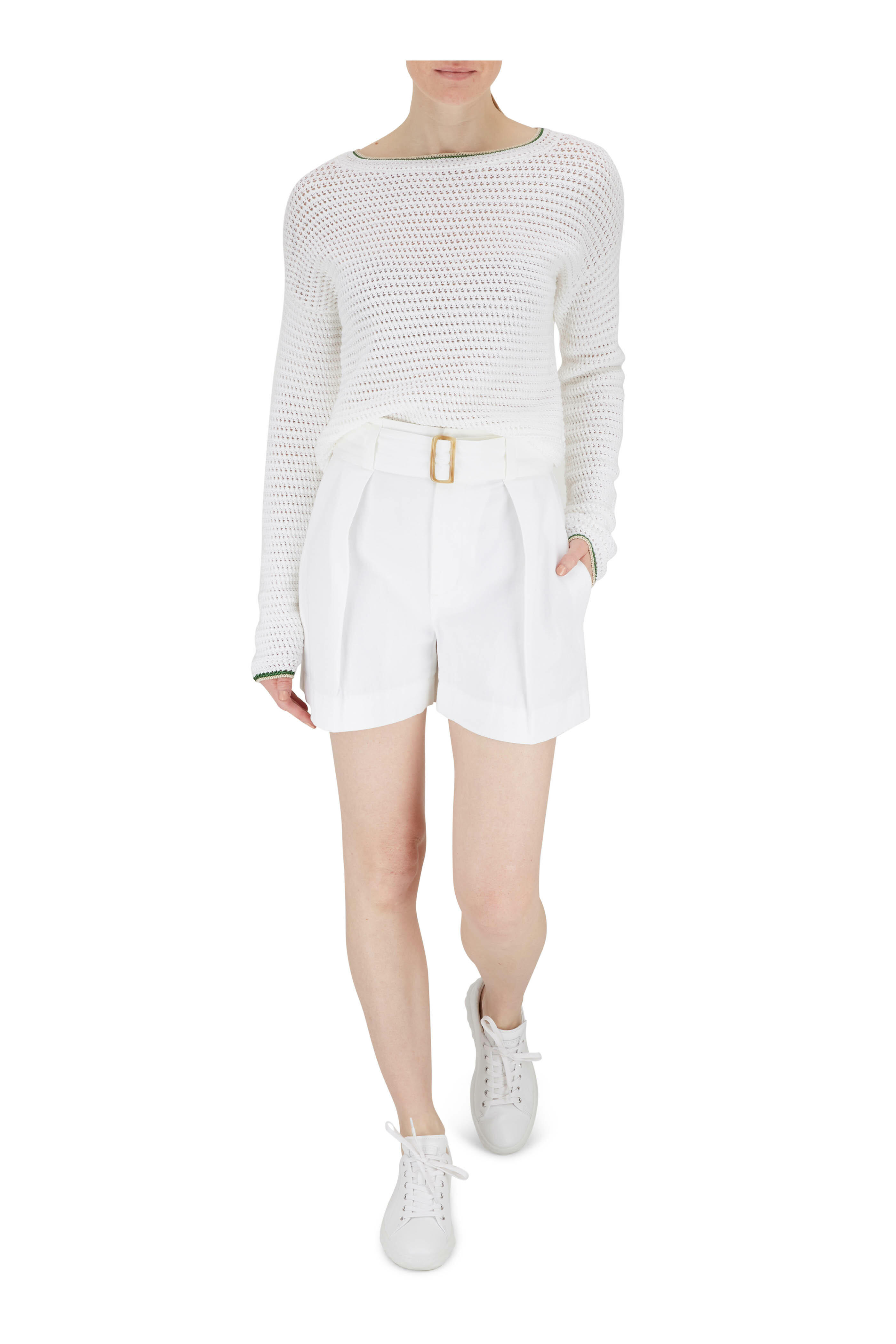 Jimmy Choo - Diamond Light White Leather Sneaker