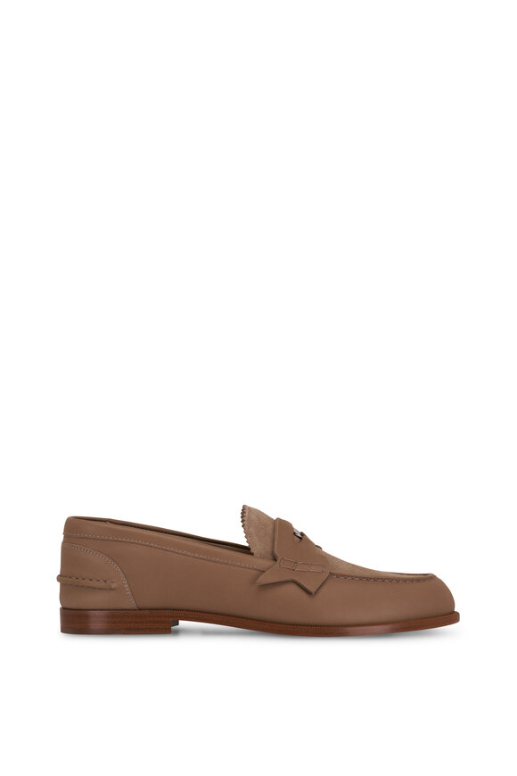 Christian Louboutin - Penny Donna Flat Sahara Leather & Suede Loafer 