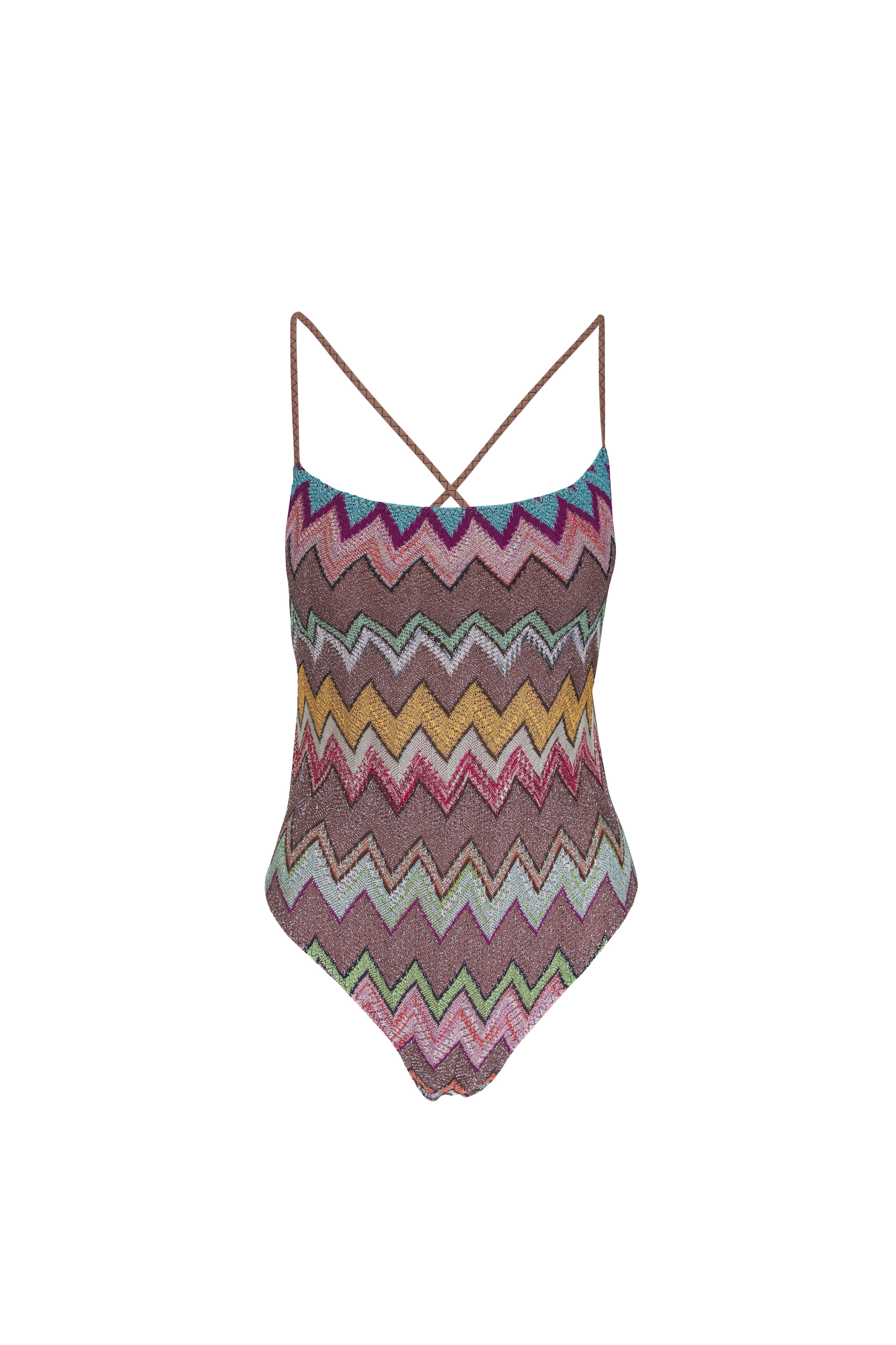 Missoni - Multicolor Metallic Zip Zag Bathing Suit