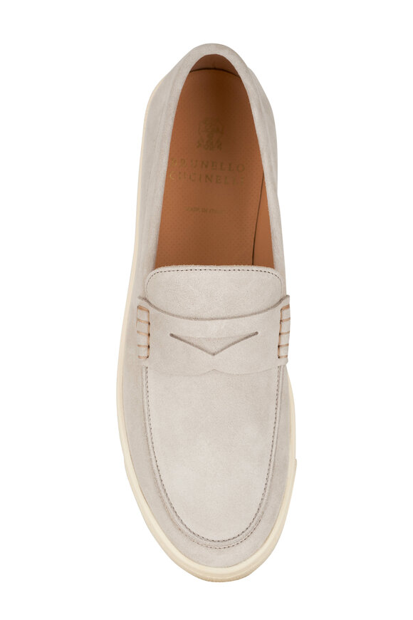 Brunello Cucinelli - Sand Suede Penny Loafer 