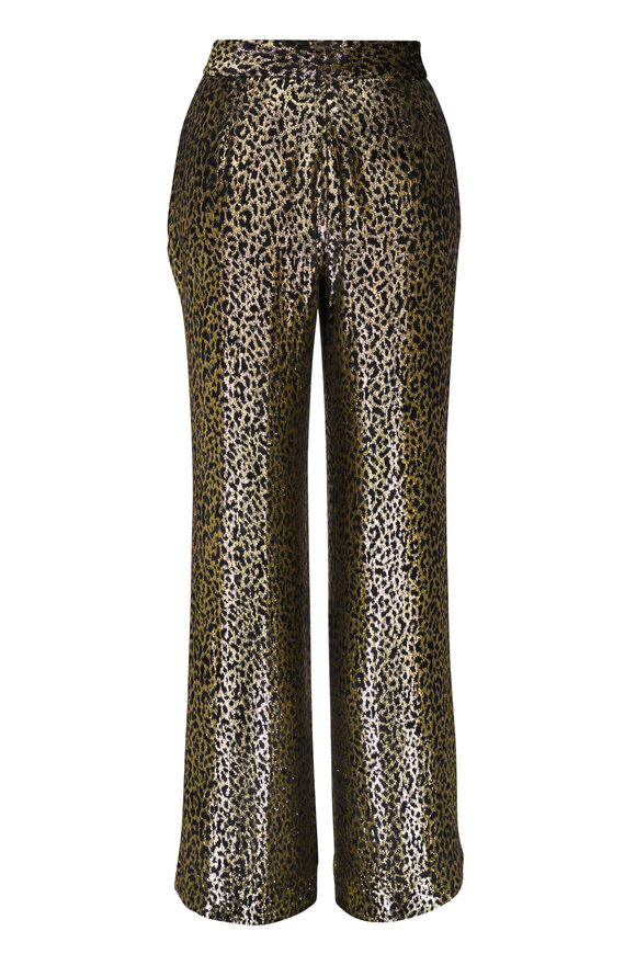 Libertine Vreeland Aarons Gold Animal Print Slim Pant - view 3