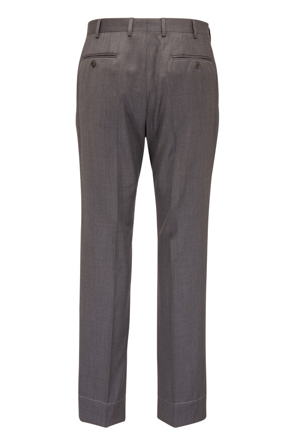 Brioni - Solid Gray Dress Pant