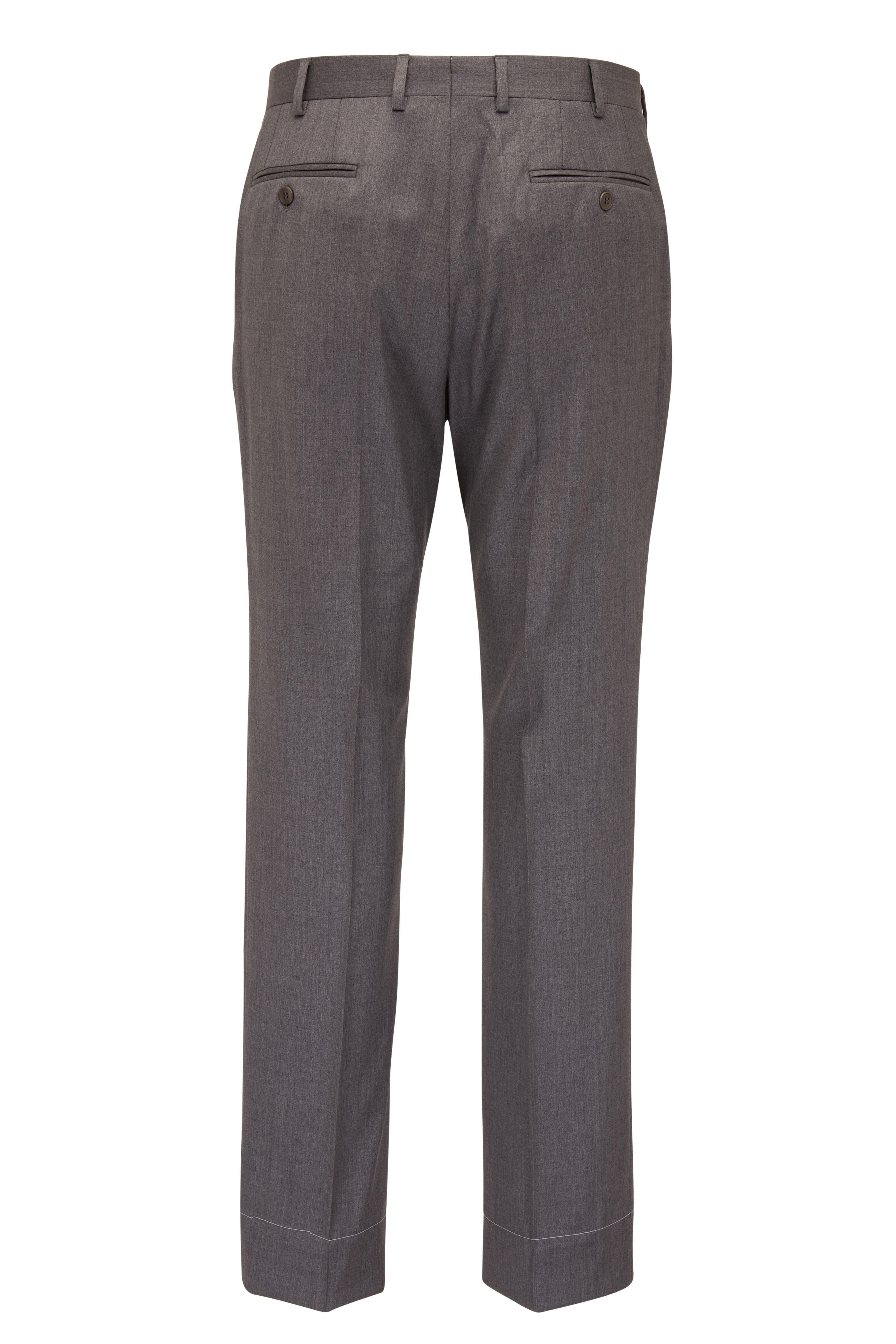 Brioni - Solid Gray Dress Pant | Mitchell Stores