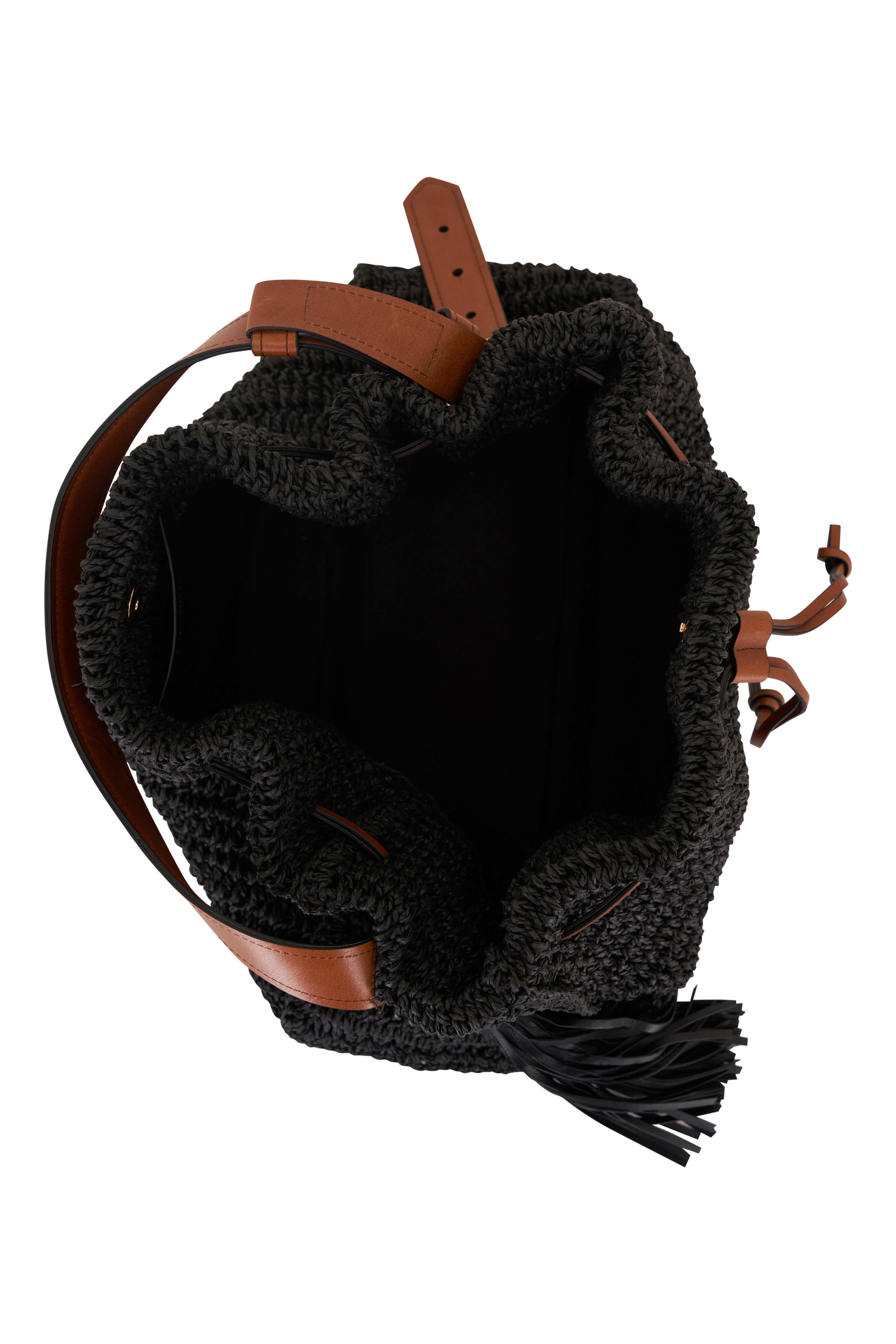 Dorothee Schumacher - Pure Black Chic Raffia Shoulder Bag