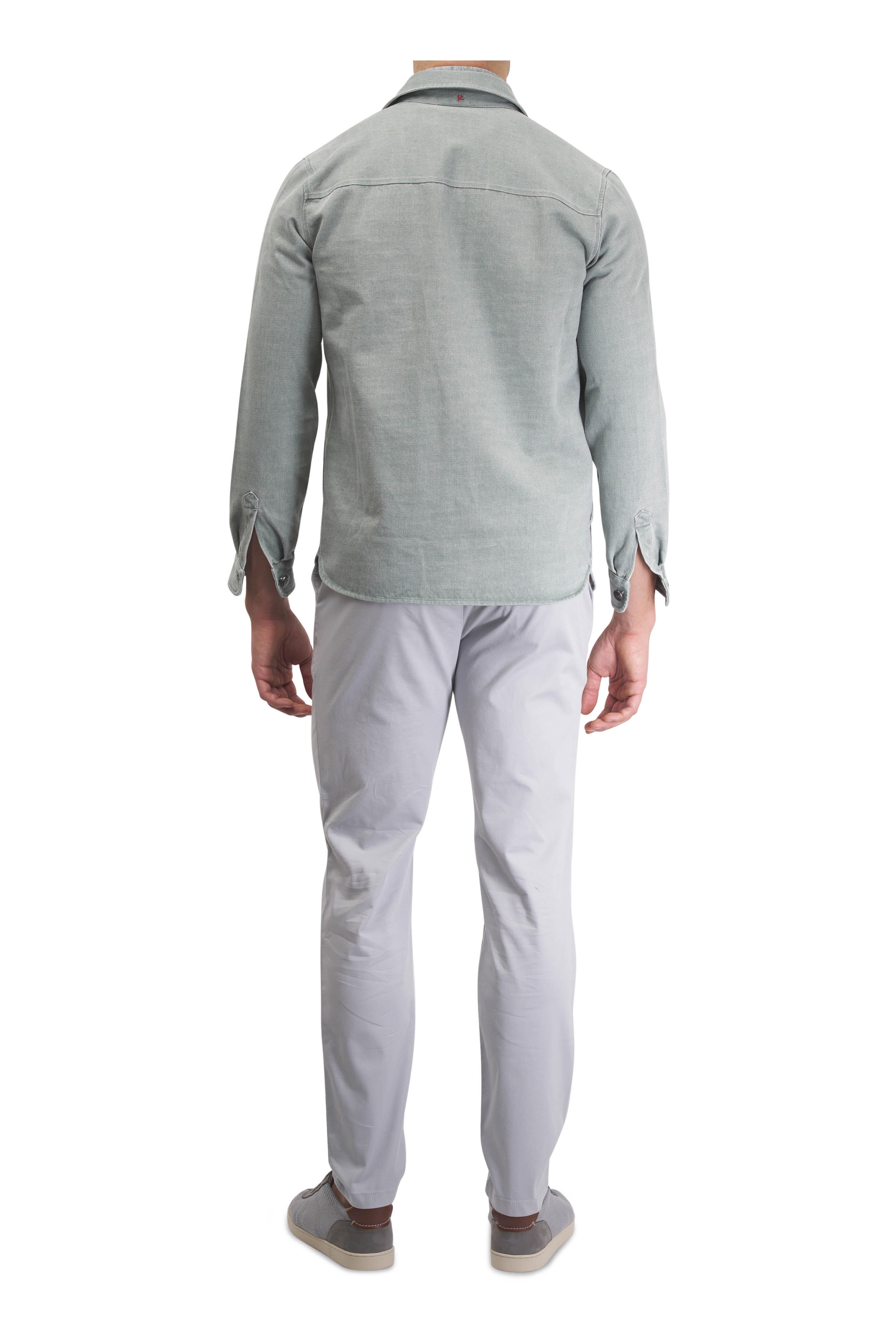 Isaia - Light Green Denim Overshirt