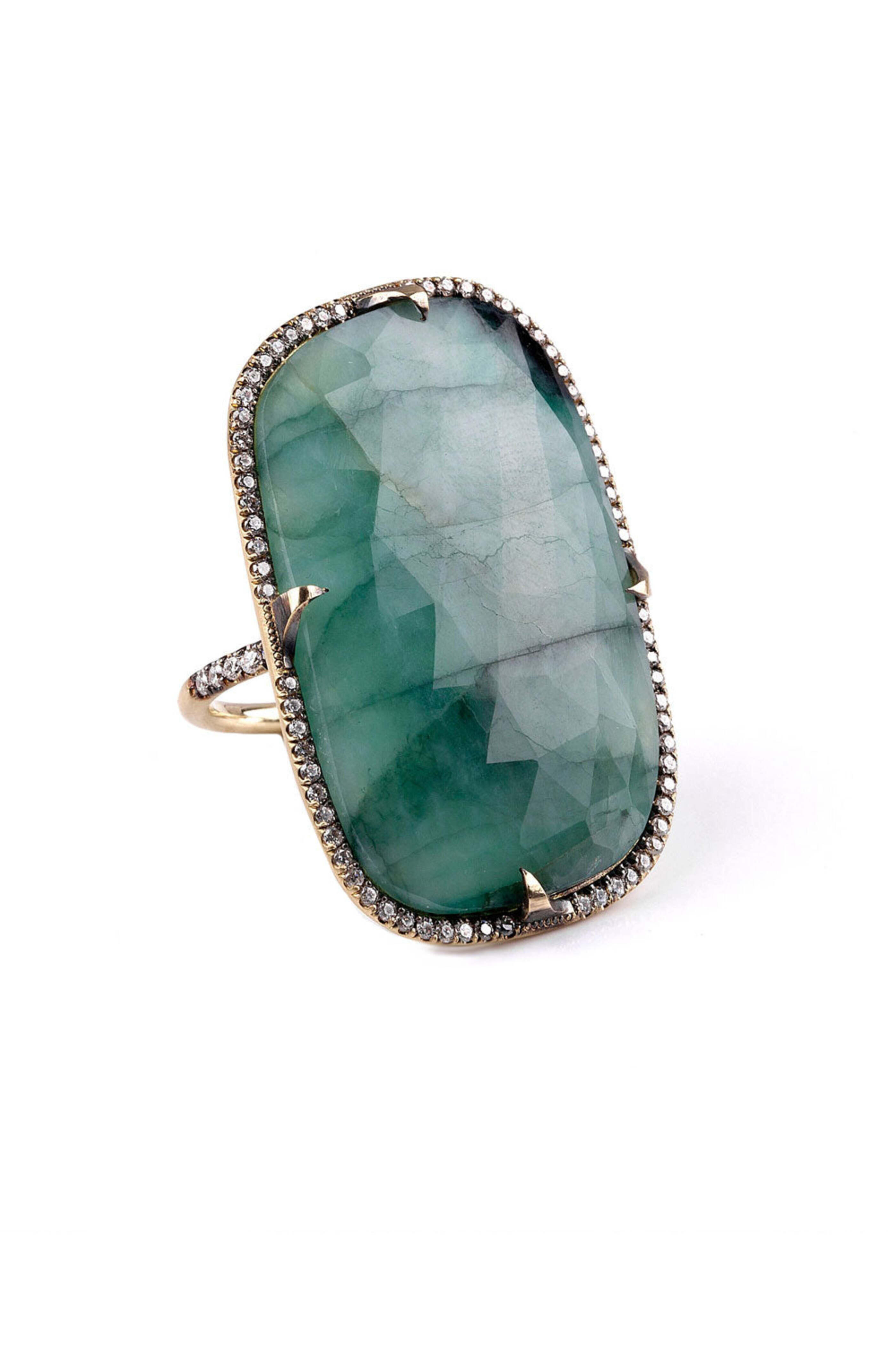 Sylva & Cie - Emerald and Diamond Ring
