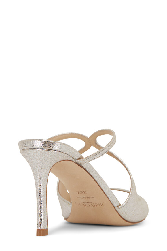 Jimmy Choo - Anise Champagne Leather Mule, 75mm;
