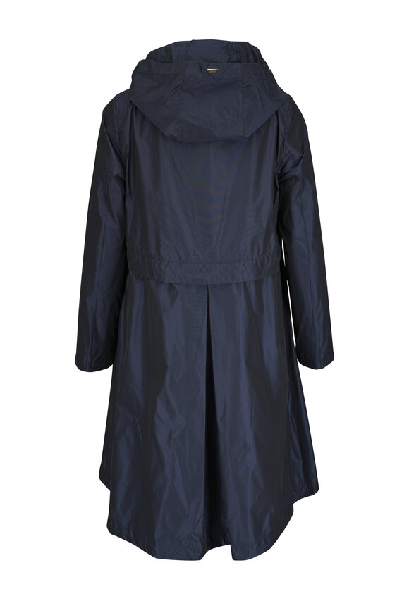 Herno Navy Blue Techno Taffeta Long Parka - view 3