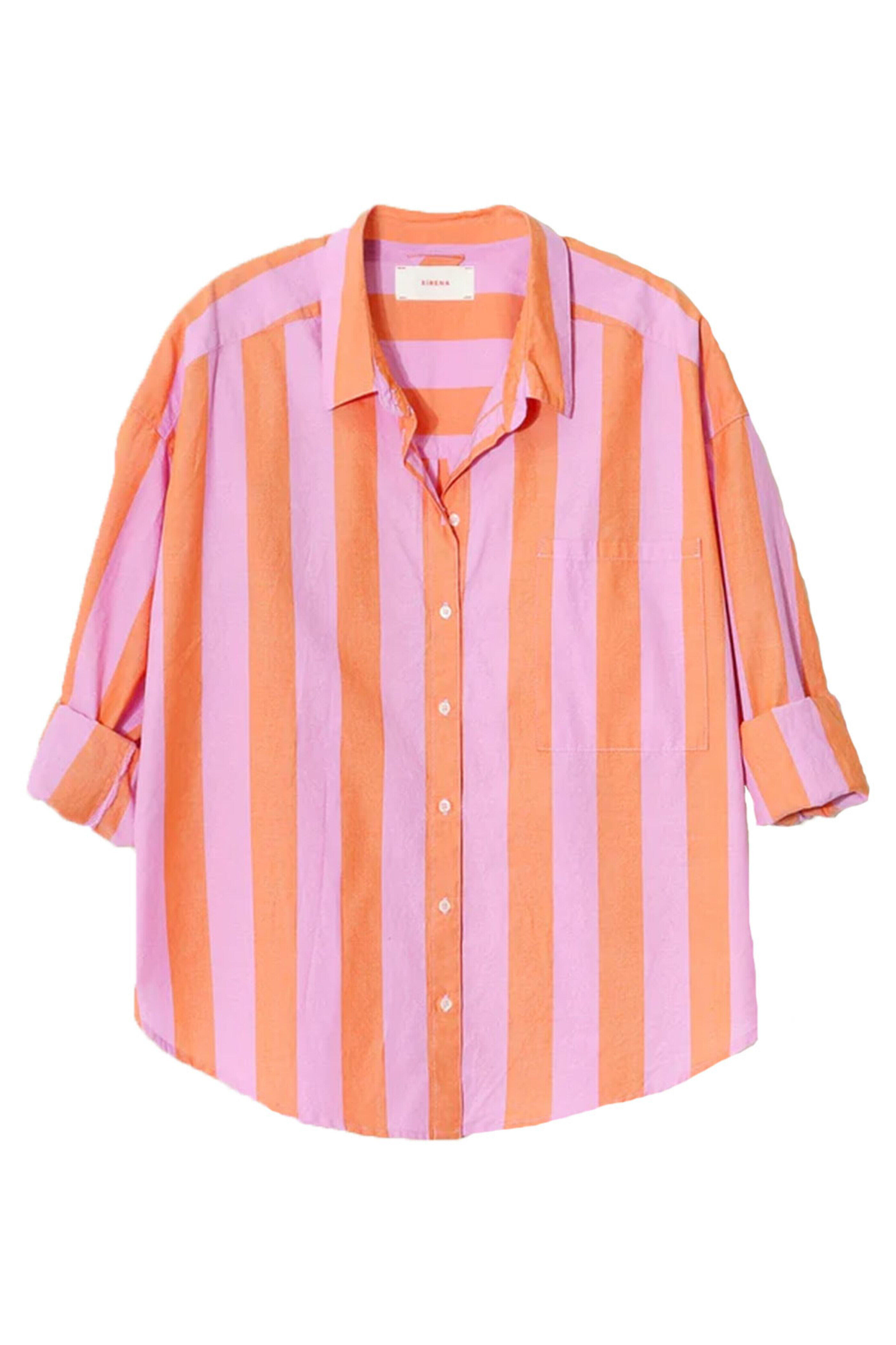 【美品】HeRIN.CYE Mix-striped shirt HeRIN.CYE ［予約］Mix-striped shirt BLU -ファッション通販