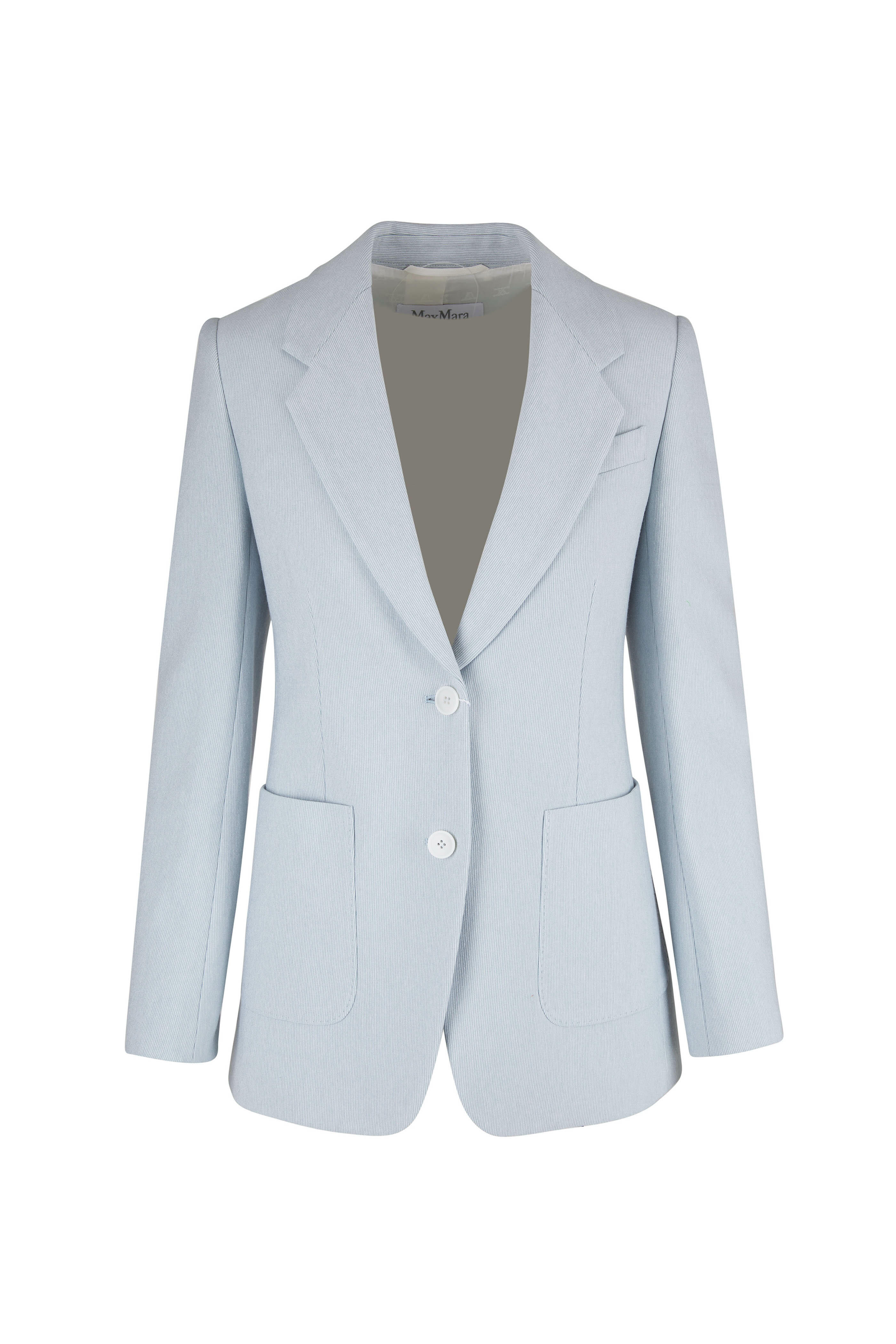Max Mara - Fox Light Blue Stretch Cotton Jacket