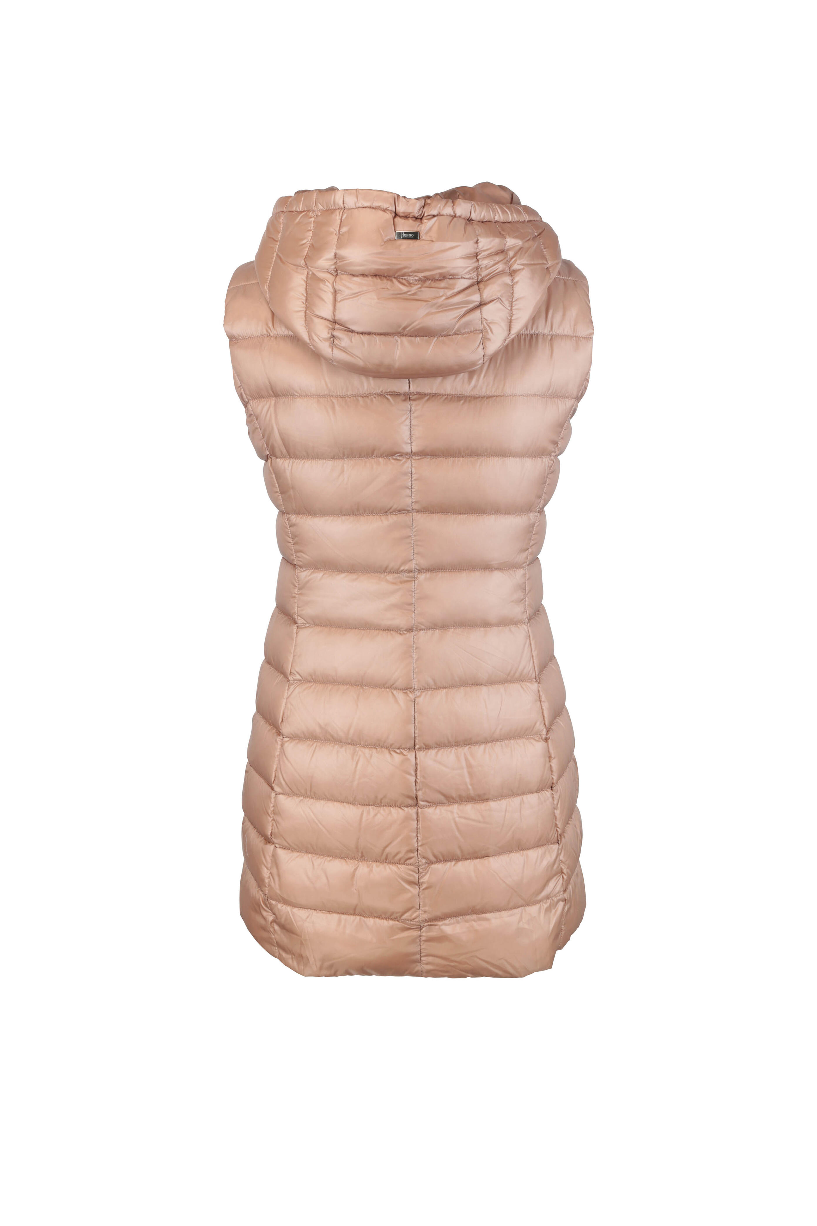 Herno - Camel Long Fitted Puffer Vest