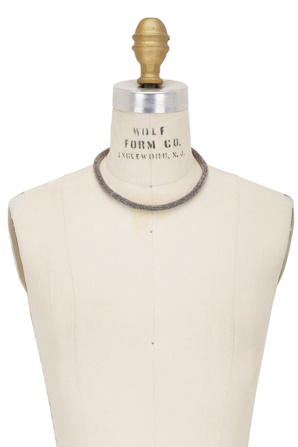 Brunello Cucinelli - Silver Monili Tubular Choker Necklace