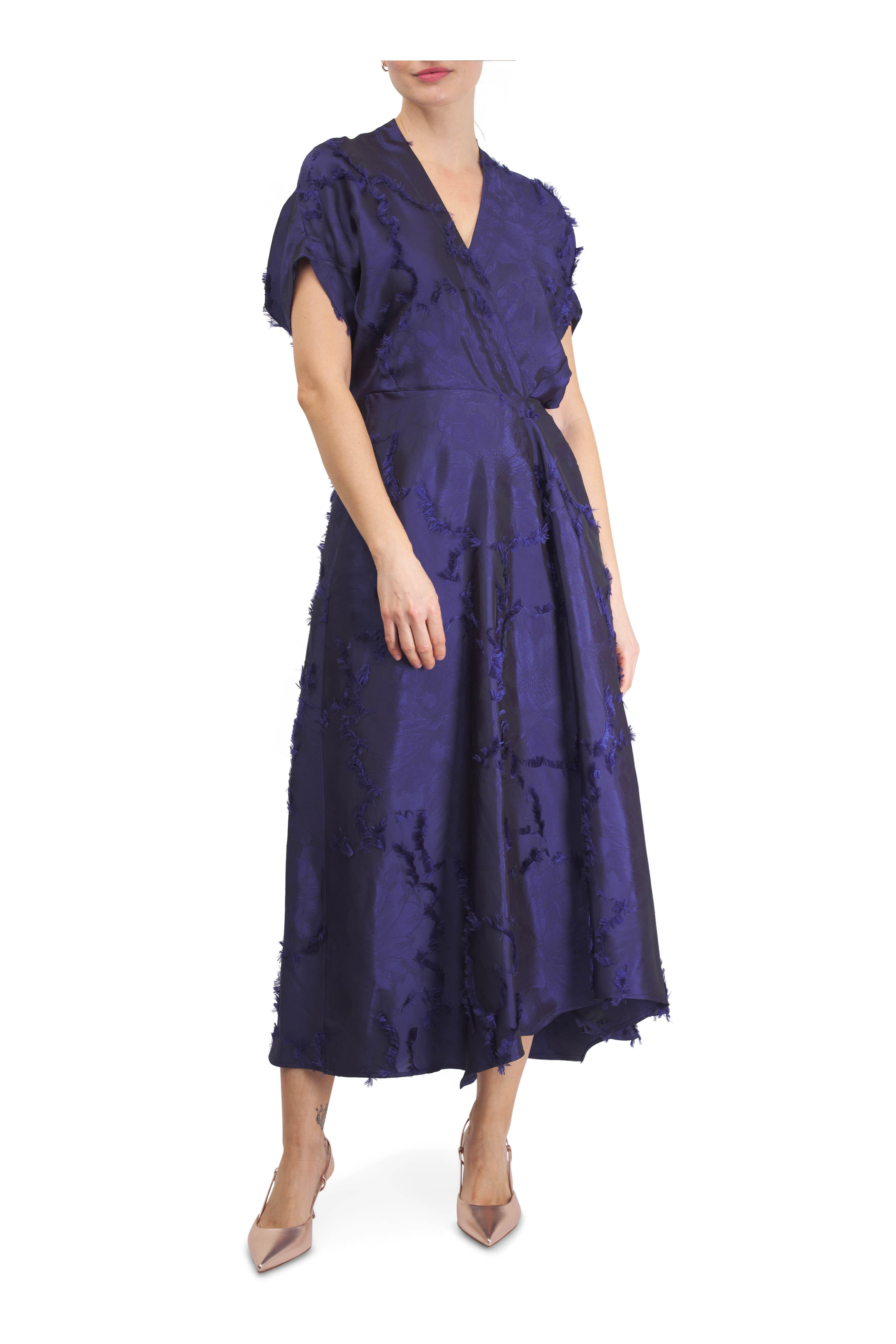 Zero + Maria Cornejo - Long Aki Wave Ink Midi Dress