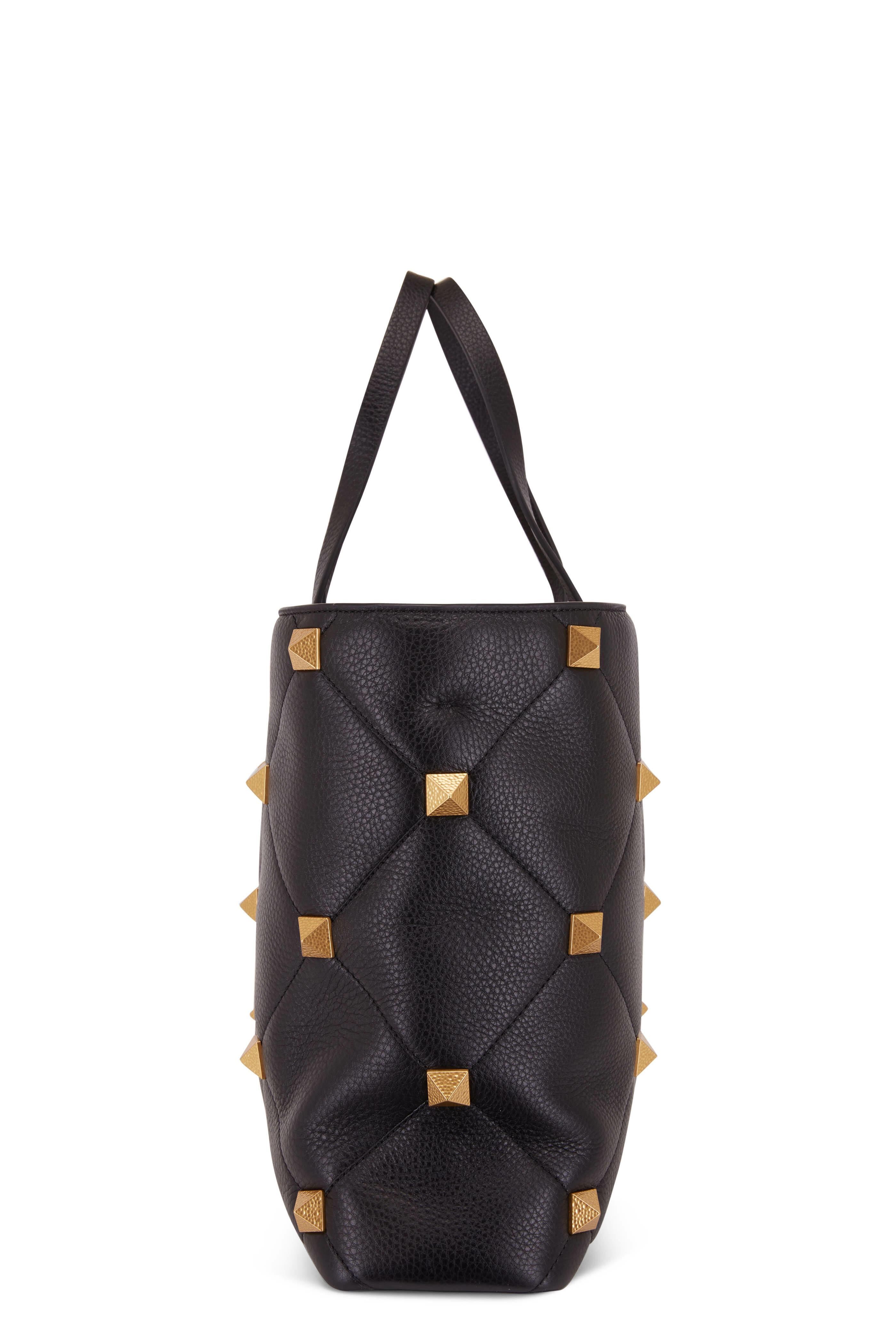 Valentino Garavani - Black Leather Roman Stud Tote