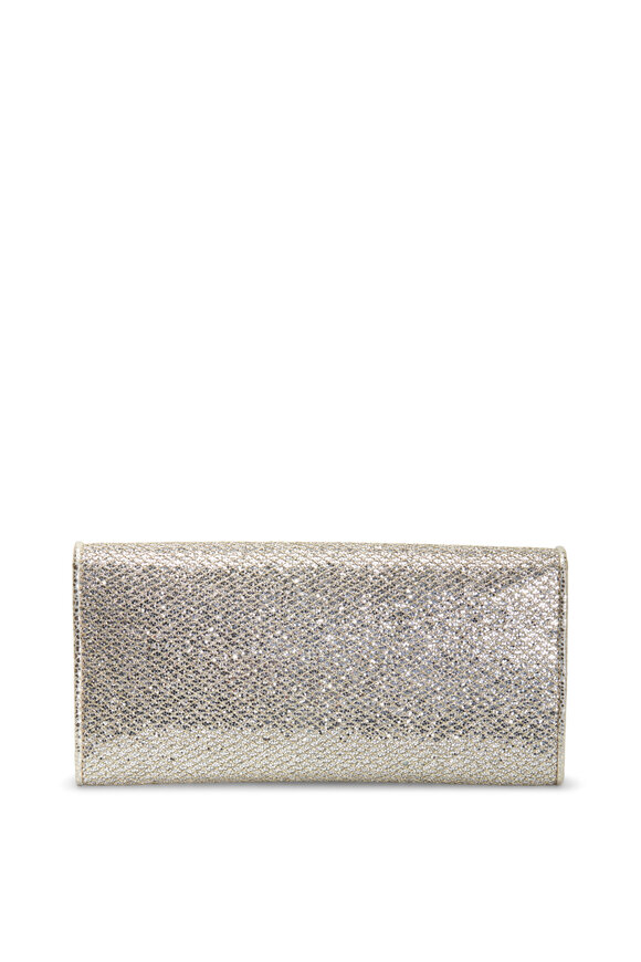 Jimmy Choo - Milla Champagne Glitter Large Flap Wallet