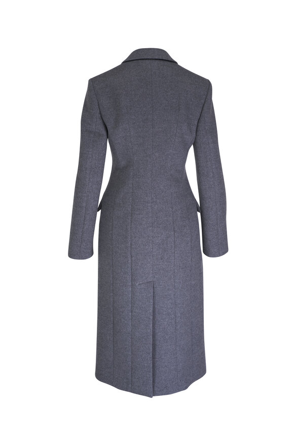 Valentino - Gray Wool & Cashmere Long Coat