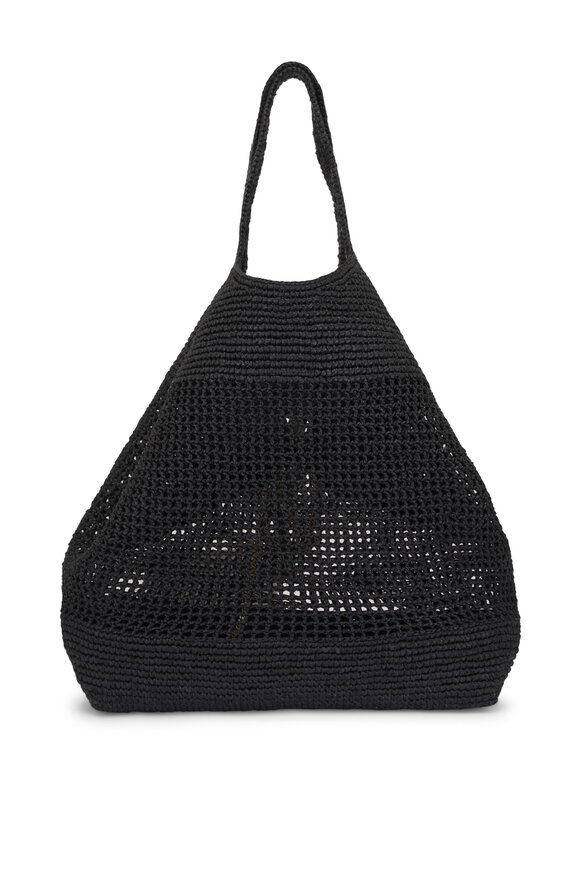 Saint Laurent Icare Black Raffia Maxi Tote - view 3