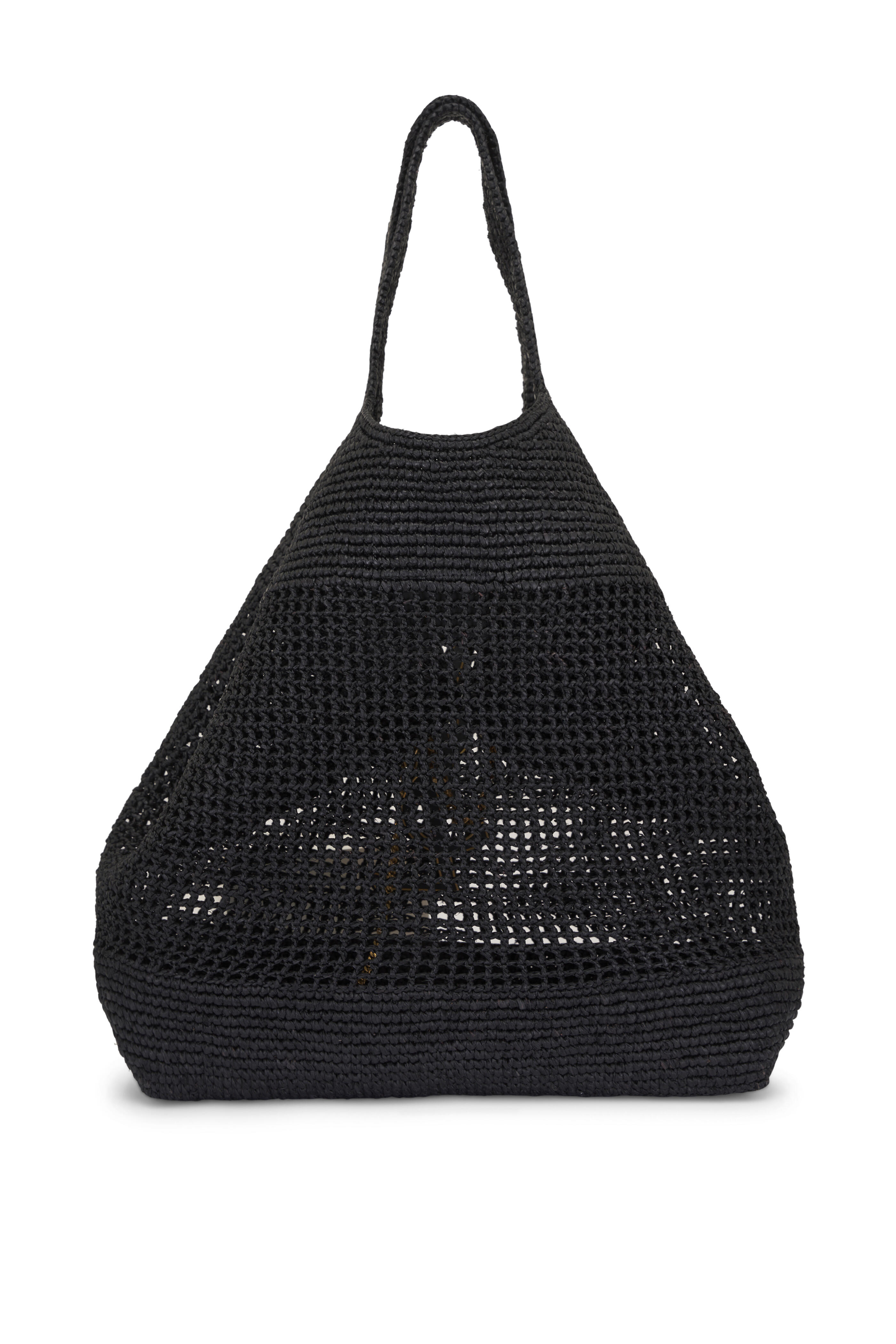 Saint Laurent - Icare Black Raffia Maxi Tote