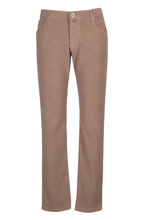 Jacob Cohen Bard Elephant Gray Diagonal Corduroy Pant - view 1