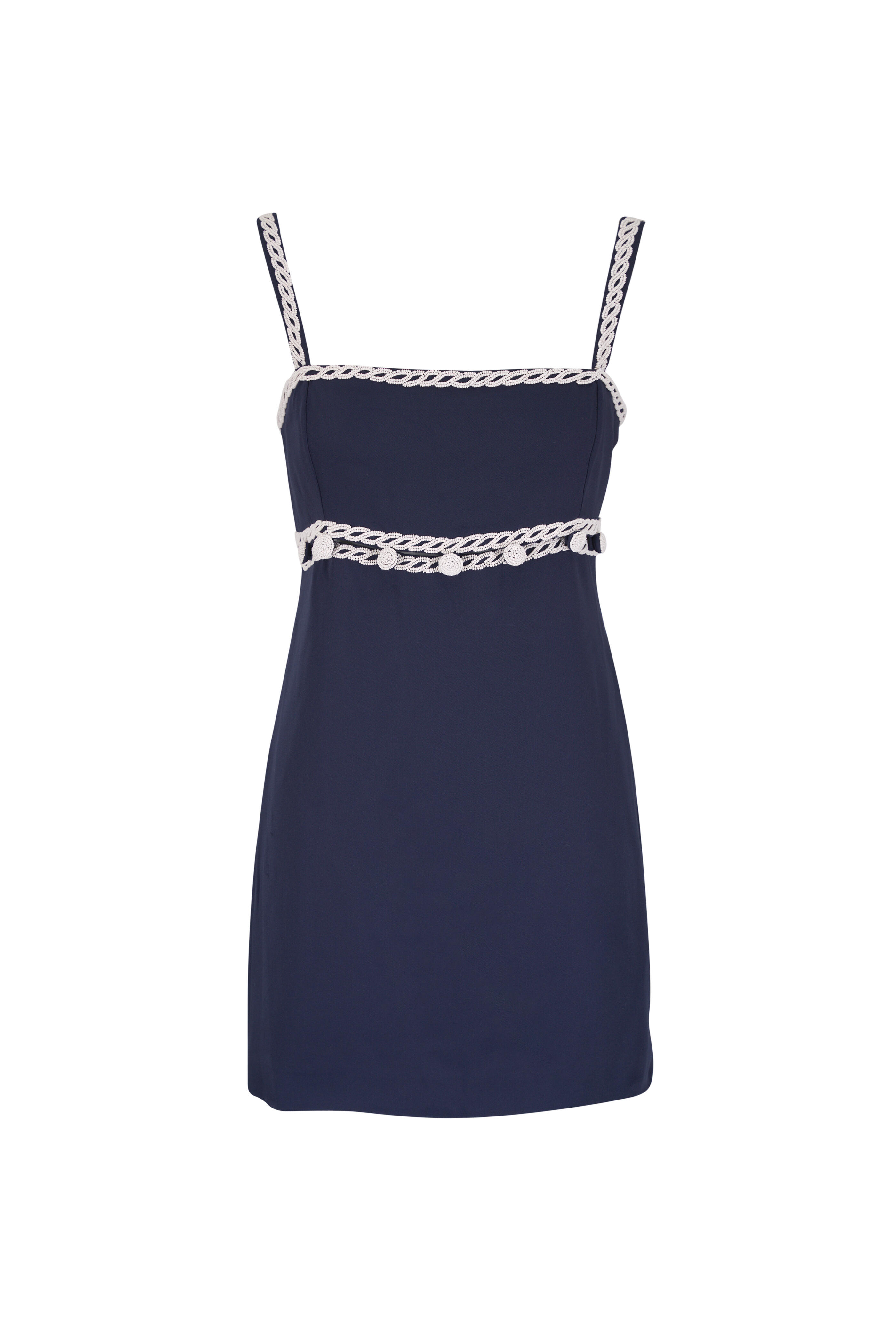 Veronica Beard - Lunette Navy Beaded Mini Dress - view 1