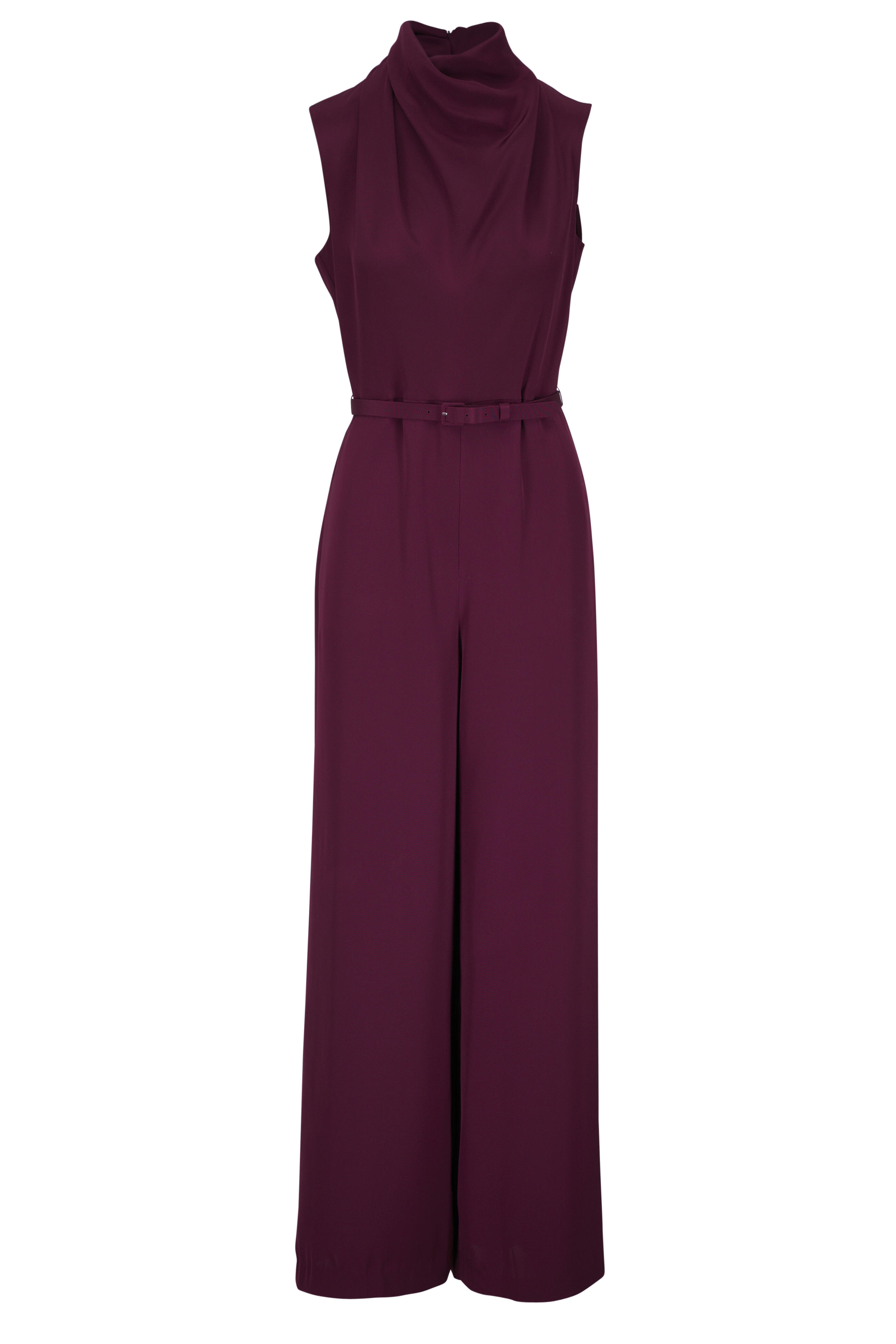 Adam Lippes - Parigi Burgundy Silk Jumpsuit