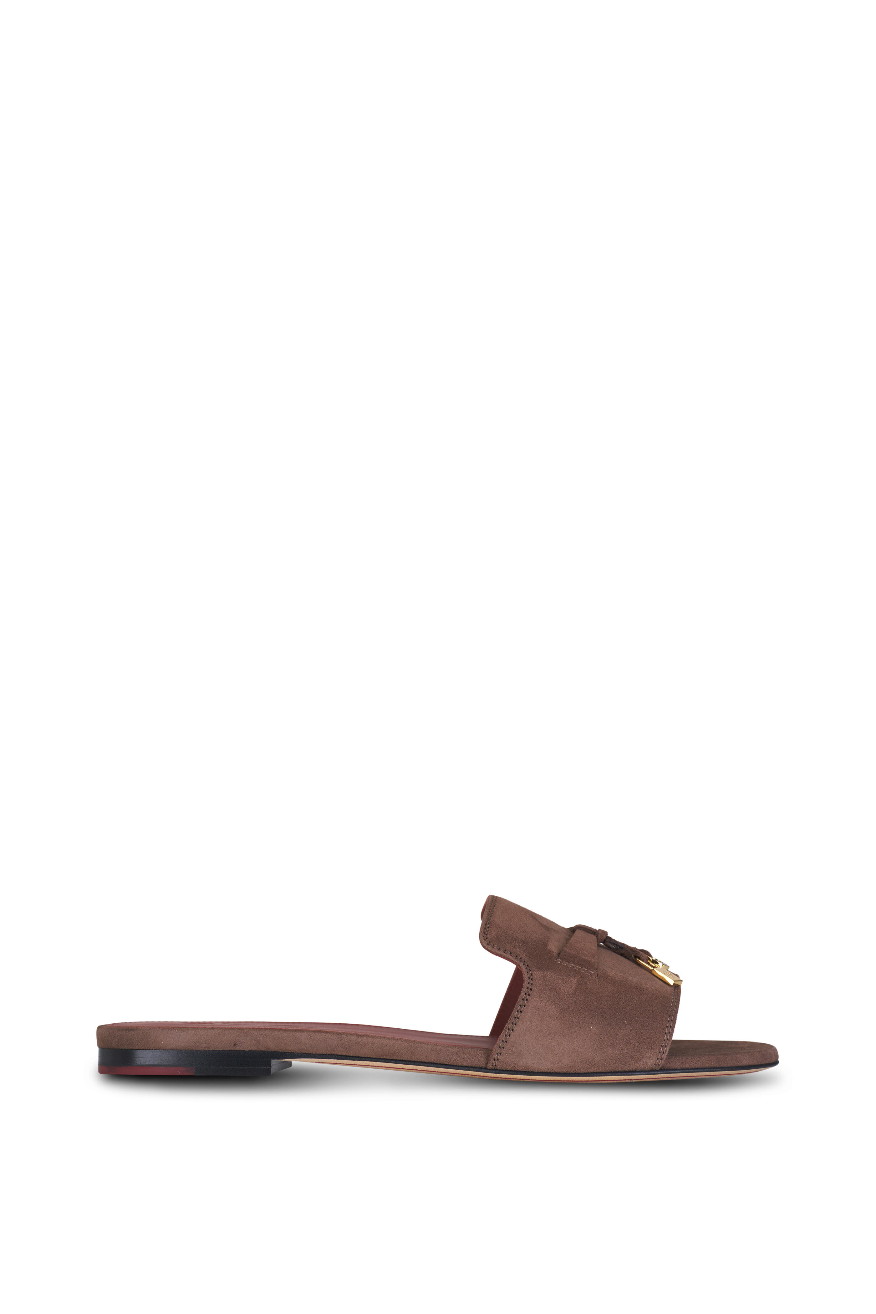 ☆韓国の人気☆【Loro Piana】☆Summer Charms Suede Sandal☆ Summer Charms Sandal Suede Goatskin Army Gray | Loro Piana US
