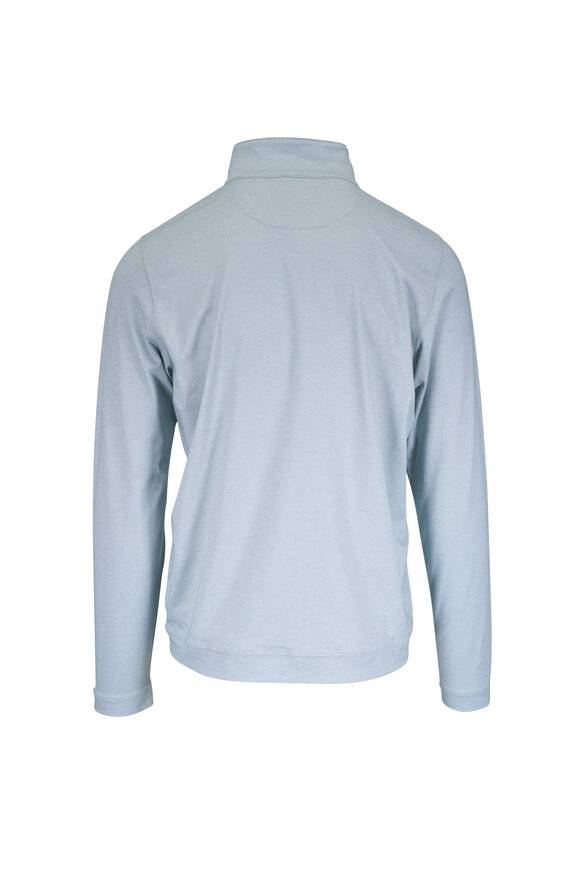 Peter Millar Albatross Light Willow Quarter-Zip Pullover - view 3