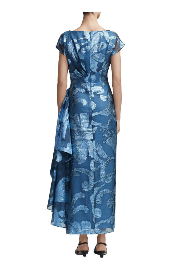 Lela Rose - Florence Oxford Blue Midi Dress 