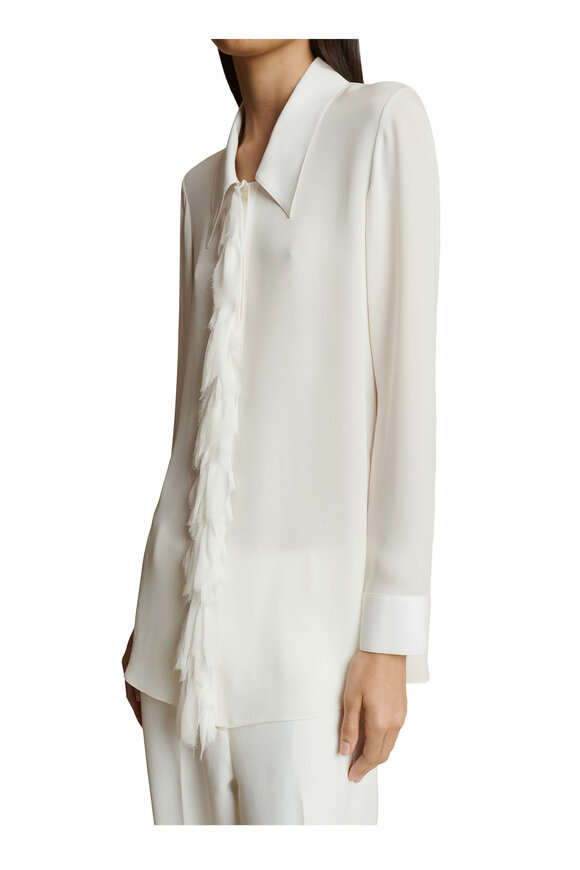 Khaite - Luka Cream Silk Button Up Blouse