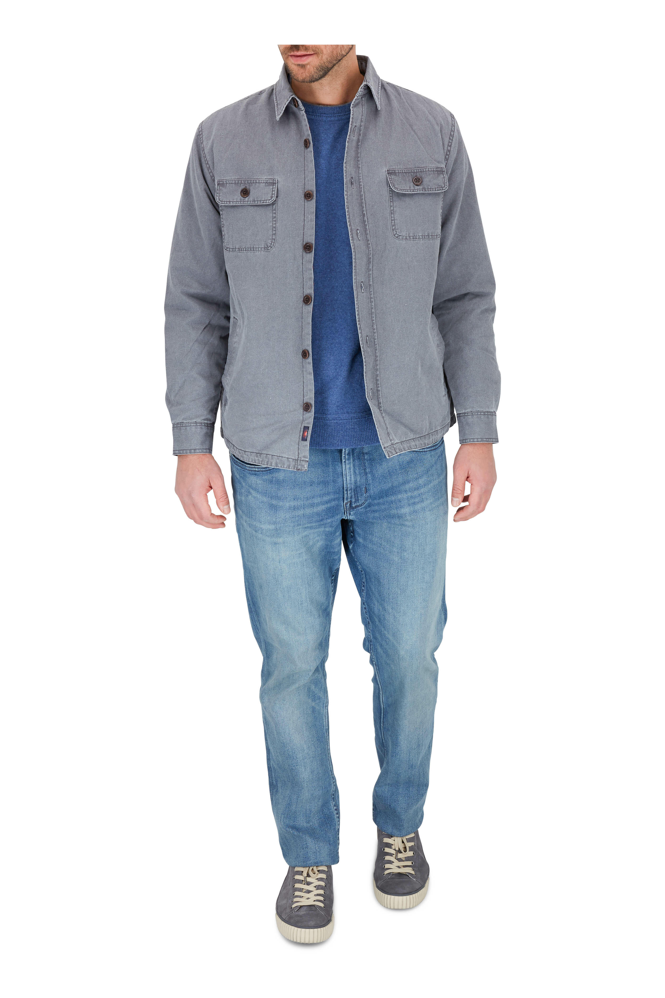 John Varvatos - Gray Vulcanized Suede Low-Top Sneaker