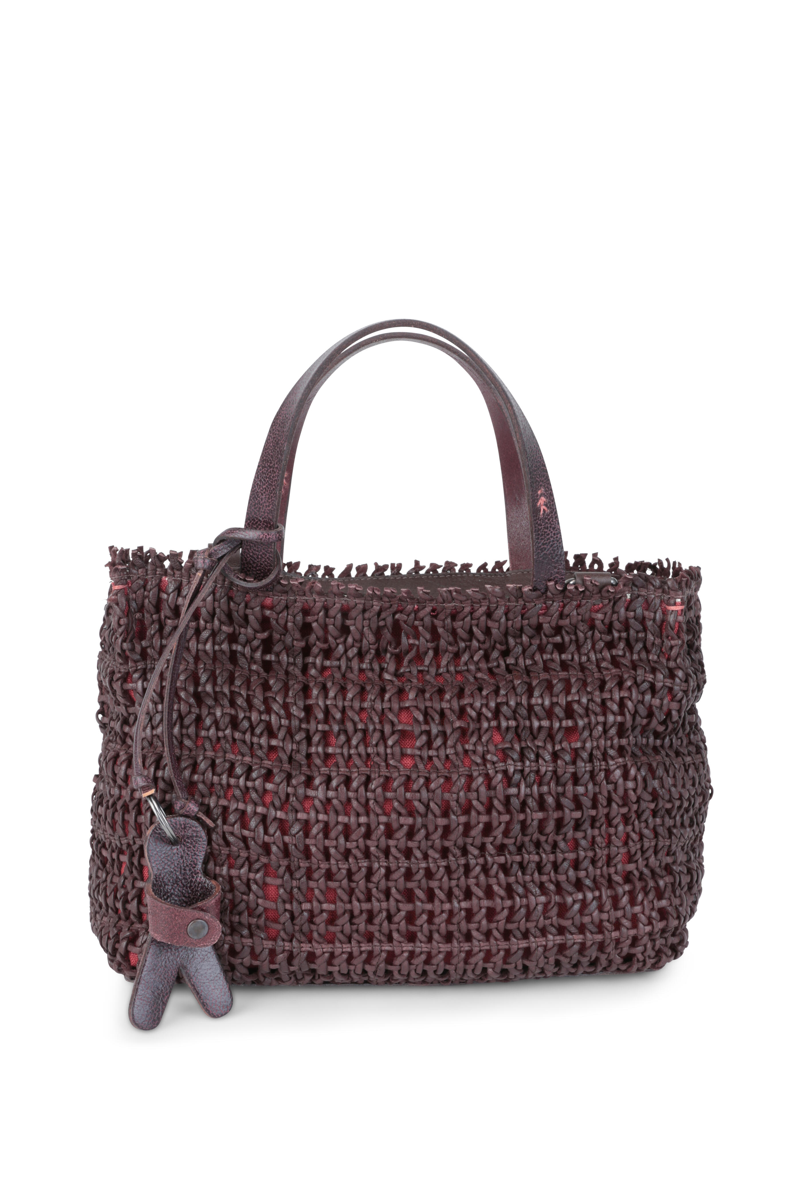 Henry Beguelin - Melodi Brown Woven Leather Small Tote