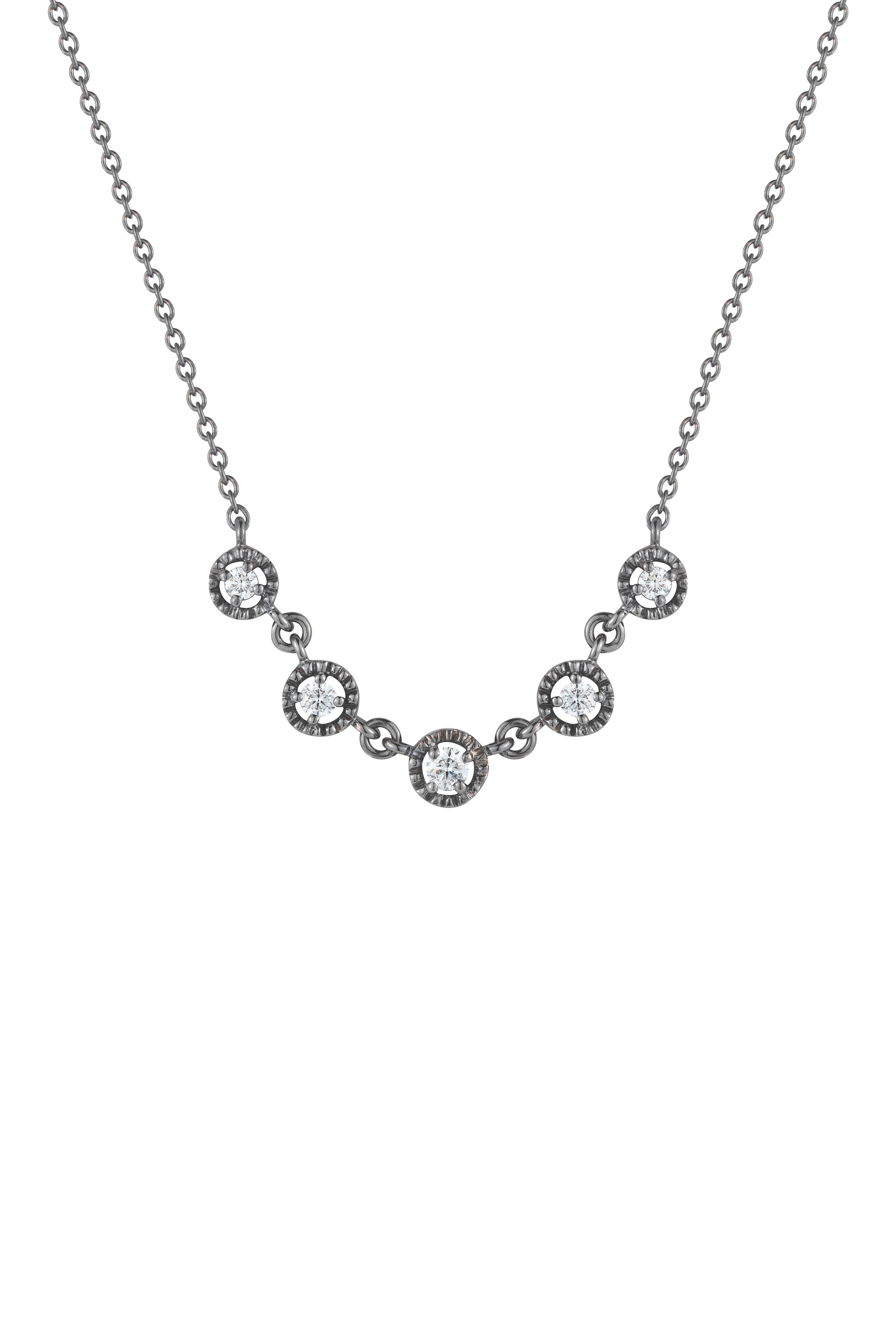 Penny Preville - 18K Blackened White Gold Diamond Necklace